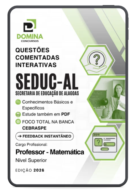 1000 Questões Comentadas Professor de Matemática SEDUC AL