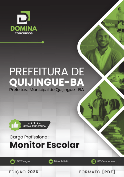 Apostila Monitor Escolar Quijingue BA 2026