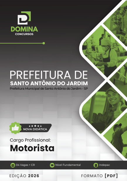 Apostila Motorista Santo Antônio do Jardim SP 2026