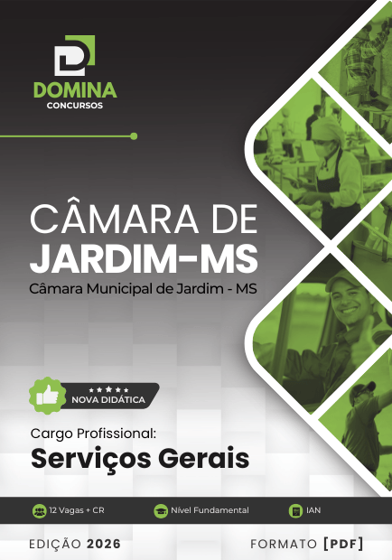 Apostila Serviços Gerais Câmara Jardim MS 2026