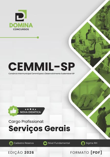 Apostila Serviços Gerais CEMMIL Mogi Guaçu SP 2026