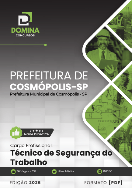 Apostila Técnico de Segurança do Trabalho Cosmópolis SP 2026