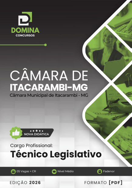 Apostila Técnico Legislativo Câmara Itacarambi MG 2026