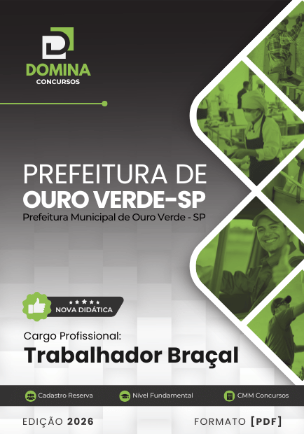 Apostila Trabalhador Braçal Ouro Verde SP 2026