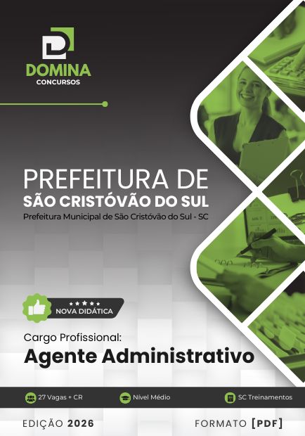 Apostila Agente Administrativo São Cristóvão do Sul SC 2026