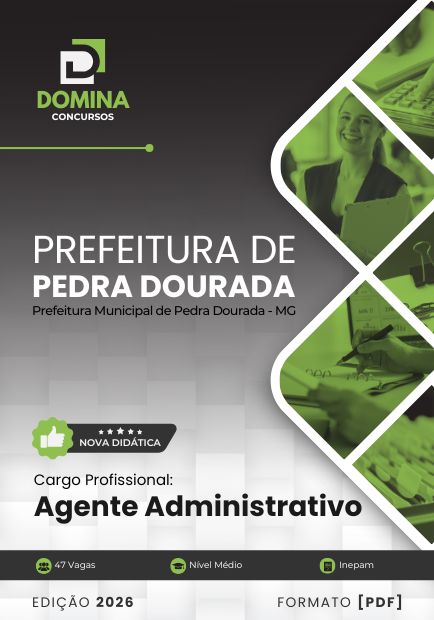Apostila Agente Administrativo Pedra Dourada MG 2026