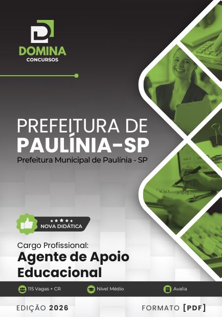 Apostila Agente de Apoio Educacional Paulínia SP 2026