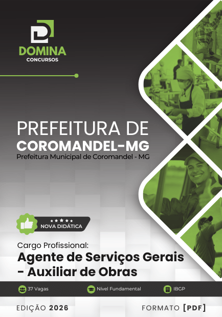 Apostila Agente de Serviços Gerais Auxiliar de Obras Coromandel MG 2026