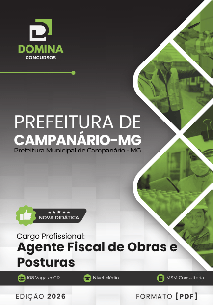 Apostila Agente Fiscal de Obras e Posturas Campanário MG 2026