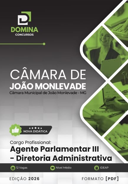 Apostila Agente Parlamentar Diretoria Administrativa João Monlevade MG 2026