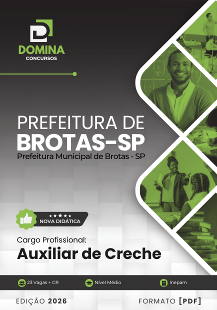 Apostila Auxiliar de Creche Brotas SP 2026