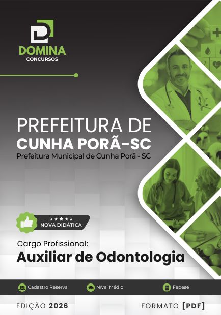Apostila Auxiliar de Odontologia Cunha Porã SC 2026