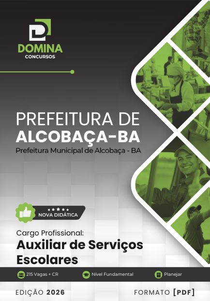 Apostila Auxiliar de Serviços Escolares Alcobaça BA 2026