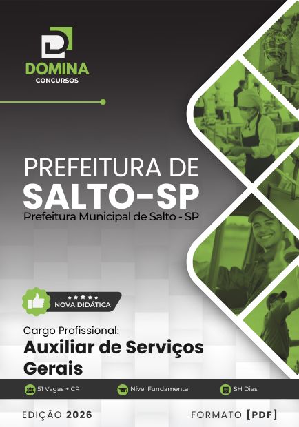 Apostila Auxiliar de Serviços Gerais Salto SP 2026