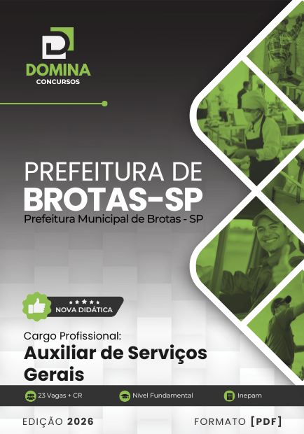 Apostila Auxiliar de Serviços Gerais Brotas SP 2026