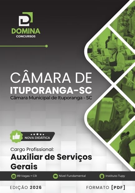 Apostila Auxiliar de Serviços Gerais Câmara Ituporanga SC 2026