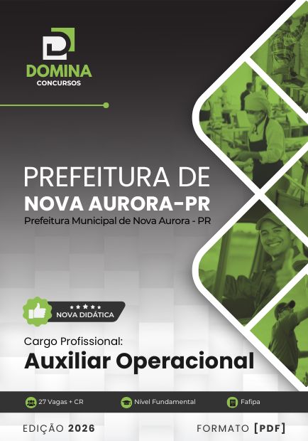 Apostila Auxiliar Operacional Nova Aurora PR 2026