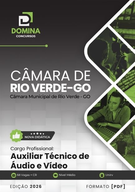 Apostila Auxiliar Técnico de Áudio e Vídeo Câmara Rio Verde GO 2026
