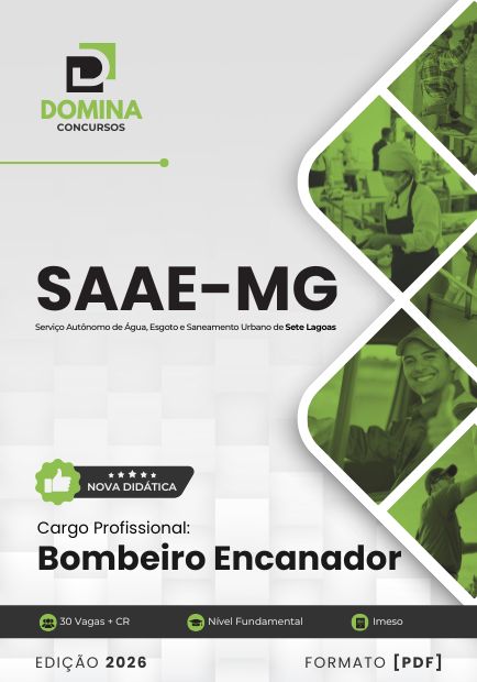 Apostila Bombeiro Encanador SAAE de Sete Lagoas MG 2026