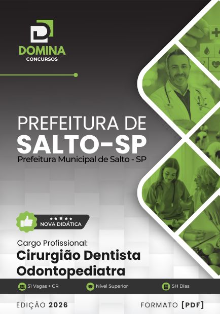 Apostila Cirurgião Dentista Odontopediatra Salto SP 2026