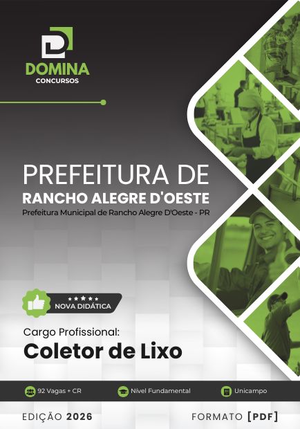 Apostila Coletor de Lixo Rancho Alegre D'Oeste PR 2026
