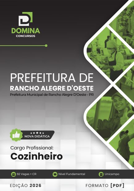Apostila Cozinheiro Rancho Alegre D'Oeste PR 2026