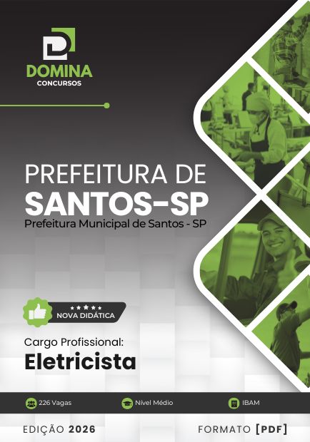 Apostila Eletricista Santos SP 2026
