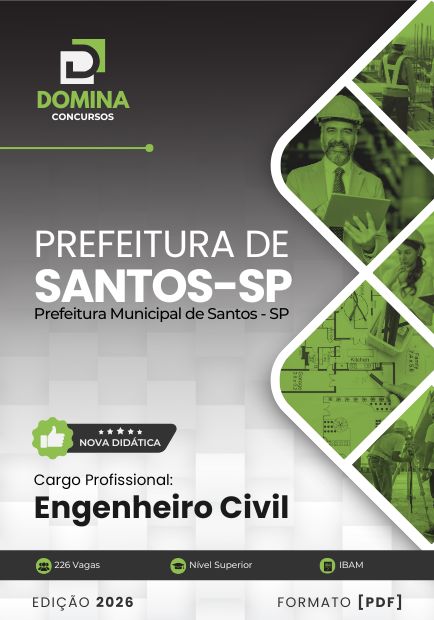 Apostila Engenheiro Civil Santos SP 2026