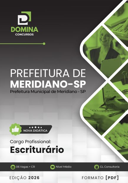 Apostila Escriturário Meridiano SP 2026