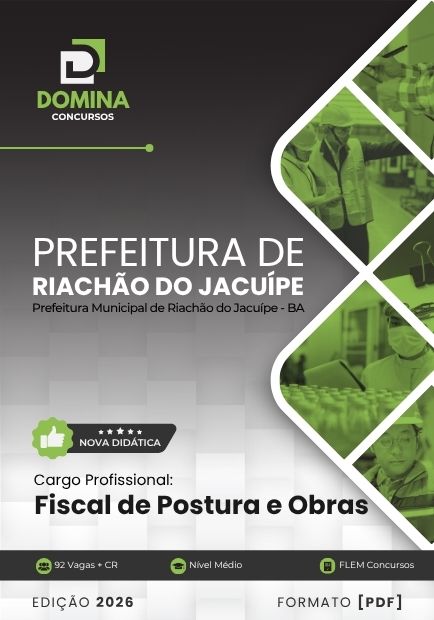 Apostila Fiscal de Postura e Obras Riachão do Jacuípe BA 2026