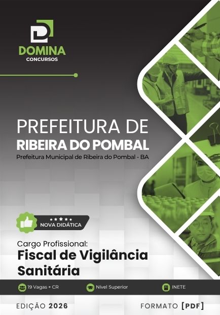 Apostila Fiscal de Vigilância Sanitária Ribeira do Pombal BA 2026