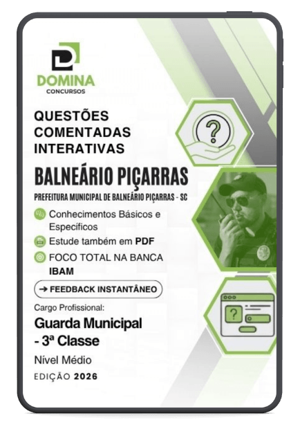 750 Questões Comentadas Guarda Municipal Balneário Piçarras SC