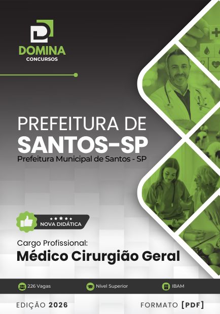 Apostila Médico Cirurgião Geral Santos SP 2026