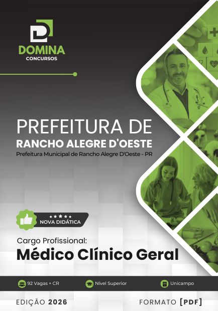 Apostila Médico Clínico Geral Rancho Alegre D'Oeste PR 2026