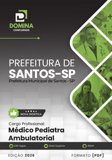 Apostila Médico Pediatra Ambulatorial Santos SP 2026