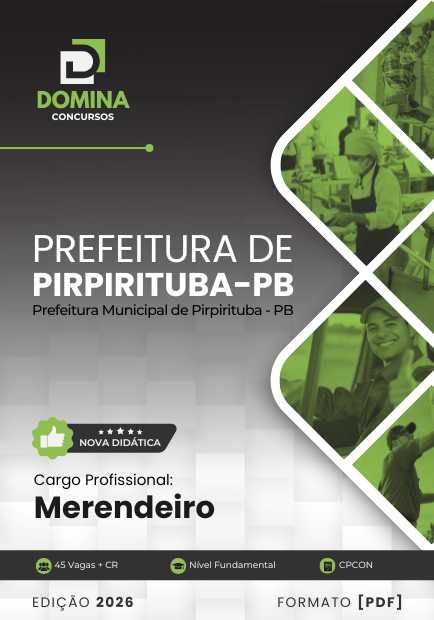 Apostila Merendeiro Pirpirituba PB 2026
