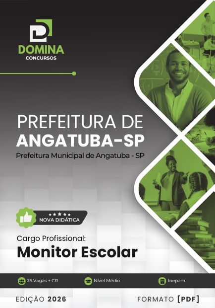 Apostila Monitor Escolar Angatuba SP 2026
