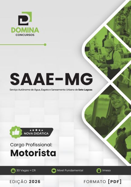 Apostila Motorista SAAE de Sete Lagoas MG 2026