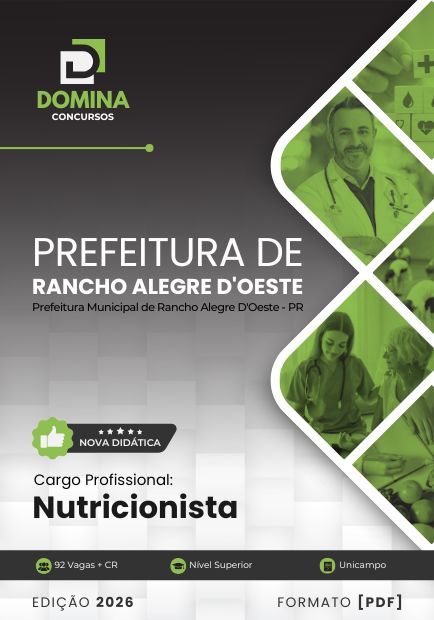 Apostila Nutricionista Rancho Alegre D'Oeste PR 2026