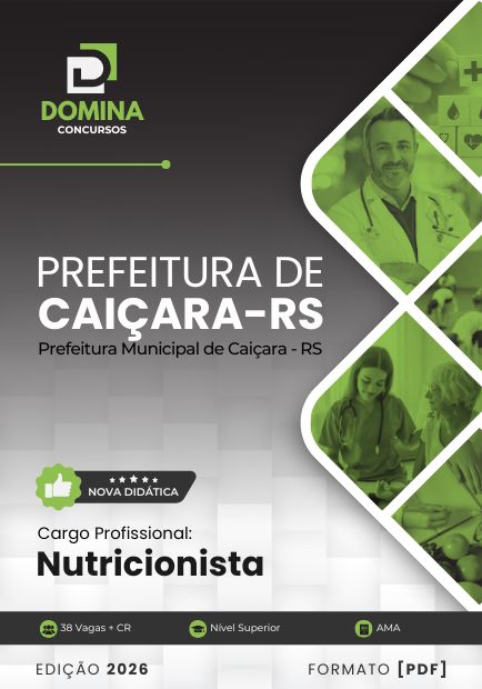 Apostila Nutricionista Caiçara RS 2026