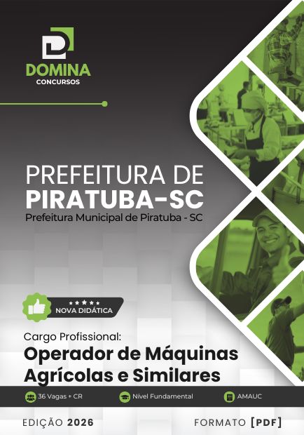 Apostila Operador de Máquinas Agrícolas e Similares Prefeitura Piratuba SC 2026