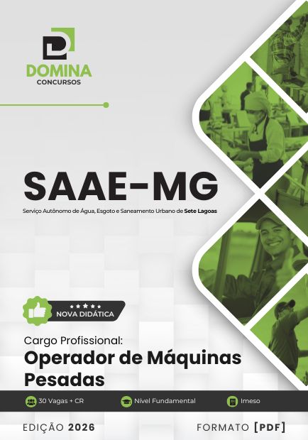 Apostila Operador de Máquinas Pesadas SAAE de Sete Lagoas MG 2026