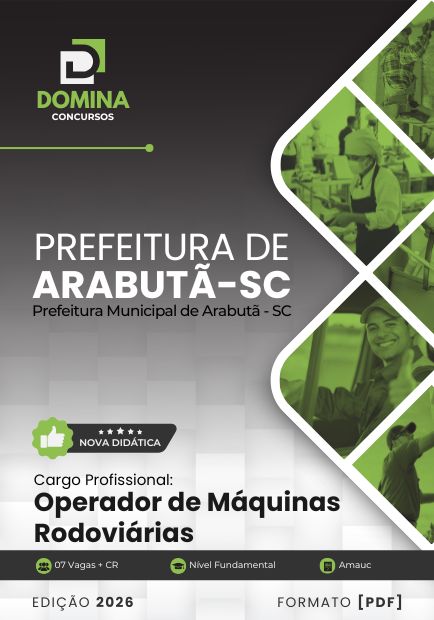 Apostila Operador de Máquinas Rodoviárias Arabutã SC 2026