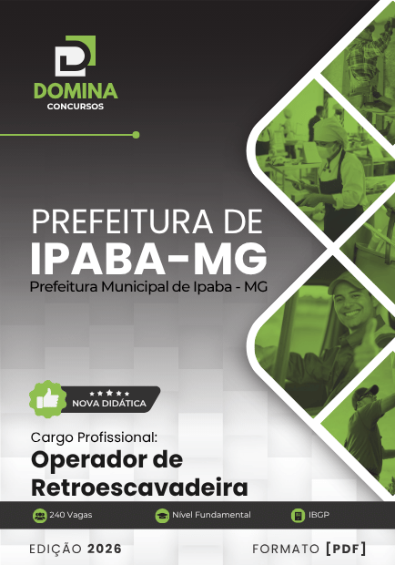 Apostila Operador de Retroescavadeira Ipaba MG 2026