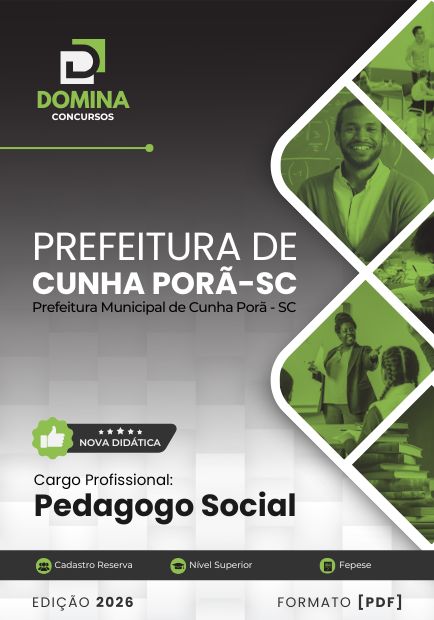 Apostila Pedagogo Social Cunha Porã SC 2026