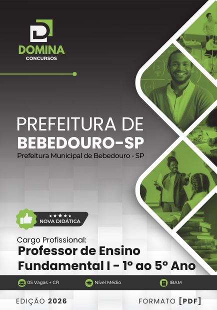 Apostila Professor de Ensino Fundamental Bebedouro SP 2026