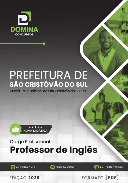 Apostila Professor de Inglês São Cristóvão do Sul SC 2026