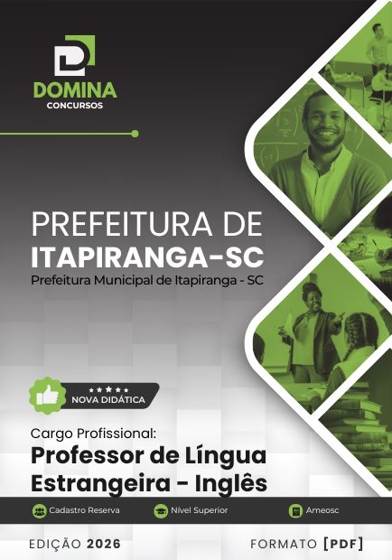 Apostila Professor de Inglês Itapiranga SC 2026