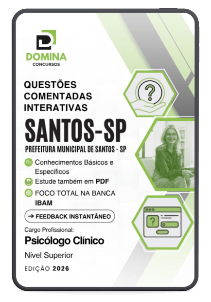 1250 Questões Comentadas Psicólogo Clínico Santos SP