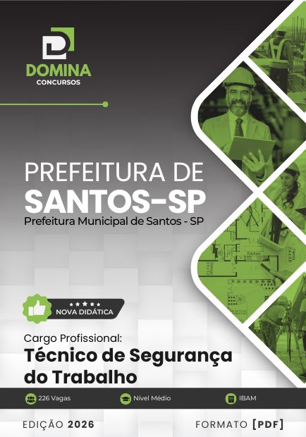 Apostila Técnico de Segurança do Trabalho Santos SP 2026